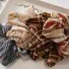 Kvinnor Hårband Retro Plaid Scrunchies Headband Elastiska Stora Tarm Ring Flickor Hårband Hårtillbehör 7 Design Valfritt