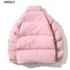 8 Couleurs Hommes Harajuku Outwear Coloré Bulle Manteau D'hiver Veste Hommes Corée Zipper Parkas Noir Rose Puffer Vestes 4XL 5XL