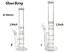 Glazen Waterpijp Bongs Pijpen 50mm 15/17inch Recht met 2 of 3 Slice-glass-stukken met 19mm kom GB008B/C