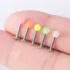 Lichtgevende Glow Labret Lip Ring Piercing Bar Chirurgisch Staal Oor Stud Cartilage Oorbel Tragus Helix Monroe Body Sieraden