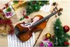 Presente de Natal Violino Acústico 44 Tamanho Completo com Estojo e Arco Rosin Natural9595937