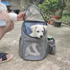 Sac à chien en maille portable sac à dos respirant grande capacité chat transportant un animal de compagnie de voyage en plein air LJ201201