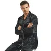 Mens Silk Satin Pyjama Set Pyjama Pyjama Set PJS Nachtkleding Loungewear S, M, L, XL, XXL, XXXL, Plus Size_Gifts LJ201112