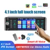 Smart AI Voice Control Car MP5 Video Player 1 Din Stereo Radio Mirror Link RDS AM FM Receiver 3-USB 4.1 Inch IPS Touch Screen Auto Car DVD Handsfree Phone Call