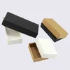 Kraft Black White Paper Box Blank Paper Gift Packaging Box Cardboard med lock Gift Stora kartonglådor H12312250009