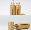 10ml Natural Bamboo Refillable Empty Essential Oil Perfume Fragrance Scent Steel Roller Ball Bottle For Home Travel EEA254818078