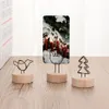 Round Wooden Note Picture Frame Clip Table Number Wedding Photo Holder Photo Clip Memo Name Card Pendant Holder
