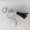 Tecknad uggla glas cabochon nyckelchain mode tassel nyckelring hållare väska hänga modesmycken vilja och sandig