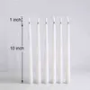 3 Pieces Flickering Yellow/Warm White LED Birthday Candles,Long Thin Plastic Battery Not Included