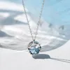 925 Sterling Silver Diamond Naszyjnik Dla Kobiety Delfin Niebieski Ocean Srebrny Płyta Naszyjnik Biżuteria Hurtownie Chiny