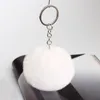 8cm stor faux kanin päls pompom nyckelringar smycken hänge fluffig boll nyckelring för kvinnor väska charm tillbehör grossist kimter-x910fza