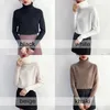 Surmiitro Cashmere Stickad tröja Kvinnor Höst Vinter Koreanska Turtleneck Långärmad Pullover Kvinna Jumper Grön Knitwear 211228