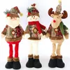 Tree Decor Year Ornament Reindeer Snowman Santa Claus Standing Doll Home Decoration Merry Christmas Height 48cm Y201020