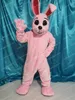 Costume da mascotte coniglietto rosa di Halloween Personaggio a tema anime dei cartoni animati di alta qualità Taglia per adulti Vestito da esterno per festa di compleanno di carnevale di Natale