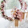 Party Decoration No Circle)3pcs/set)Wedding Flower Vase Cake Stand Gold Metal Bridal Shower Backdrop Plinth Stage Decor senyu500