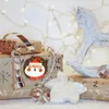 1 rolo de adesivos de feliz natal árvore de alces saco de doces de vedação para presentes de caixa decoração decorações do ano Y201020