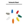 100個ネットワーキングケーブルコネクタブートCAT 5ECAT 6 BlackGrey Ethernet RJ45 LAN1226766