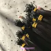 Европейская Remy Virgin Cuticle выровнела шелковые волосы блондинка 1G * 100 стенд двойной тяги прямые 8D предварительно связанные наращивания человеческих волос