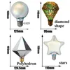 2022 Yeni 3D Dekorasyon LED Ampul E26 Baz Havai Fişek Bilyalı Filament Ampuller Ev Bar Partisi için (G95) Crestech