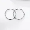 One pair EH298 Silver Stainless Steel Round Wire Chain Earring Hoop Men Women Charming Jewelry 2.5mm 20mm/30mm