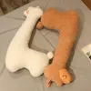 Animaux géants en peluche d'alpaga japonais, peluche douce, mouton mignon, lama, poupées d'animaux, oreiller de sommeil, décoration de lit, cadeau