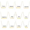 Stainless steel Horoscope sign pendant necklace gold chains constell necklaces for women fashion jewelry will and sandy gift