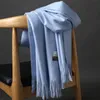 Bufandas de cachemira de alta calidad para mujeres hombres grueso cálido poncho lana de lujo pashmina hembra largo invierno bufanda chal stole y201007