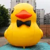 4m large Inflatable Balloon Duck Advertising Inflatables Yellow Duck With LED and Blower for Parade Decoration
