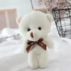 High quality DHL plush teddy bear toy girl baby shower party cartoon animal key case pendant 12 cm Christmas Valentine's Day gift doll