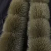 nouvelle armée vert fourrure overtheknee tarte surmonté épais lapin fourrure doublure hiver longue veste haut détachable 201016