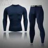 New Men Thermal Underwear Sets para Homens Compressão Suor Rápido Secagem Thermo Underwear Roupas Masculinas Long Johns Roupas 201106