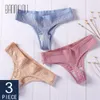 3 Stücke Unterwäsche Für Frau Baumwolle Höschen Gestreiften Bogen Weiche Niedrige Taille Weibliche T-back Thongs G-string Baumwolle Frau Neue BANNIROU LJ200822