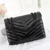 2020 Novas bolsas de designer de luxo LOULOU em forma de couro real acolchoado bolsas femininas em cadeia bolsa de ombro de alta qualidade Bolsa envelope de grande capacidade
