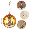 Christmas decorations for home Nutcracker wooden LED light tree pendant lantern craft navidad natal Noel hanging Y201020