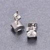 Gold Silver Color Classic Zircon Crystal Stud Earring for Woman 316L Stainless Steel Fashion Jewelry Never Fade