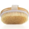 Peau sèche corps doux brosse à poils naturels en bois bain douche brosse à poils SPA corps brosse sans poignée livraison gratuite