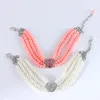 Elegant Crystal Collar Necklace Choker Style Rhinestone Pearl Pet Accessories Necklaces for Dog Chihuahua CCJ3039