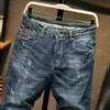 Kstun Slim Fit Jeans Autumn and Winter Retro Blue Stretch Fashion Pockets Desinger Men Fashions Casaul Man Jeans Brand T200614