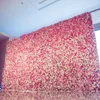 3pcs / lot 40x60cm Panneaux de fleurs Décoration de mariage Toile de fond de fleurs en soie Champagne Rose Fausses fleurs Hortensia Mur Background301k