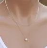 Collier ras du cou en perles pour femmes, pendentif en chaîne Double couche, bijoux cadeau pour filles, nouvelle mode