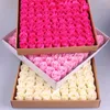 81 PCS Rose Soap Flower Set 3 layers 16 Solid Colors Heart-Shaped Rose Soap Flower Romantic Wedding Party Gift Handmade Petals D 97 J2