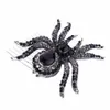 Spider Hair Jewelry Dla Kobiet Animal Comb Headpiece Kryształ Rhinestone Pin Clip Black Akcesoria Boże Narodzenie Prezent J0113