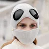 Jongens meisjes winter hoed outdoor winddichte bril met masker winter hoeden oor bescherming cap kinderen warme hoeden caps hete verkoop