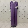 Dubai Abaya Dress For Women Luxury Diamond Beaded Ethnic Kaftan Turkey Arabic Muslim Islamic Clothing Autumn 2021 New1