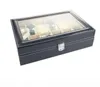 Faux Leather Watch Box Organizer 12 слоты для хранения шкафы 224Z