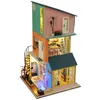 DIY DOLL HOUSE HONED HOUSE MODEL DARD و FRIMPLICALD مع حمام سباحة لإرسال حب الأسرة وهدية إبداعية من LJ201126