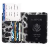 Luipaardpaspoorthouder Paspoorthoes voor reis multi -kaartslotportemonnee