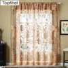 Top Finel Hot Modern Tulle for Window Curtain Embroidered Voile Sheer Curtains for Living Room the Bedroom Shade Drapes Panel Y200421