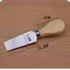 4pcs/set Oak Wood Wooden Handle Knife Fork Shovel Kit Stainless Steel Butter Spreader Graters For Cutting Baking Chesse Board Tool WLY BH4584