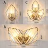 E14 LED Duvar Lambaları Fikstür Kristal Duvar Sconce AC85-265V Yatak Odası için Lambanın Yanında Lustres Banyo Işıkları Dekorasyon